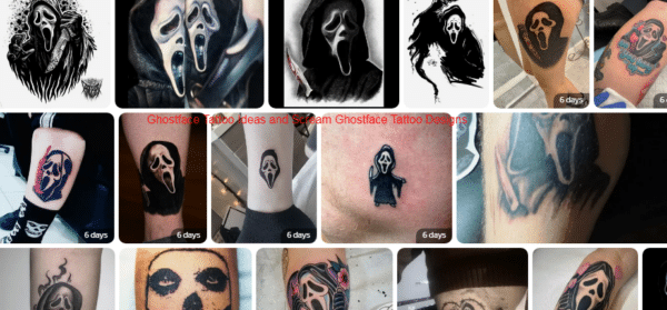 Ghostface Tattoo Ideas and Scream Ghostface Tattoo Designs